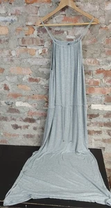 Victorias Secret Lounge Sleep Tank Dress Gray Jersey Maxi Size Large L VS B - Picture 1 of 4