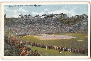 Baseball Game Antique Postcard BROOKSIDE PARK Cleveland, Ohio 1916 Rare Vintage - Picture 1 of 2