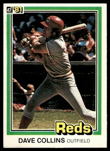 1981 Donruss Dave Collins #185 Cincinnati Reds - Picture 1 of 2
