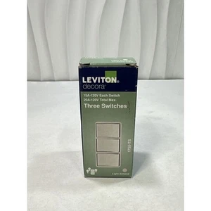Leviton Decora 15 Amp Triple-Rocker Kombischalter, Light Almond - Bild 1 von 5