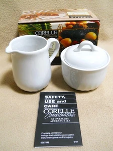 Vintage 1999 Corelle Koordinaten Zucker & Milchkännchen Set/Neu in Box - Bild 1 von 10