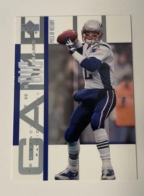 Tom Brady 2002 Upper Deck Piece of History "Big Game" Patriots cartão FB #BG-18 - Imagem 1 de 2