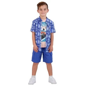 NUEVO CON ETIQUETAS Tommy Bahama Niños Conjunto de 3 Piezas Camisa Manga Corta Camisa con Botones Azul Niño’s 4 - Imagen 1 de 7