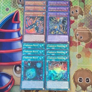 3 x Yugioh Cyberdark Chimera/End/Realm/Horizon SDCS-EN002/044/023/046 Ultra 1st - Picture 1 of 1