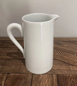 Vintage A. Giraud Limoges France weißer Krug mit Blattmotiv am Henkel - Bild 1 von 8