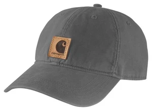 Carhartt Odessa Mütze Canvas Cap grau Leder Logo Force Wick Sweat 1 Größe AHO289  - Bild 1 von 3