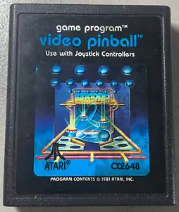 Tested Works Vintage 1981 Atari 2600 Video Pinball Game Cartridge Only CX2648 - Bild 1 von 4