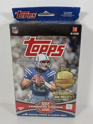 2012 Topps Football Sealed 72 Card Hanger Box Inc. 16 Rookies Andrew Luck Ect - Image 1 of 4