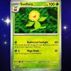 Sunflora - Poco común - Juego de cartas coleccionables Pokémon Scarlet & Violet Twilight Masquerade #007/167 - Imagen 1 de 3