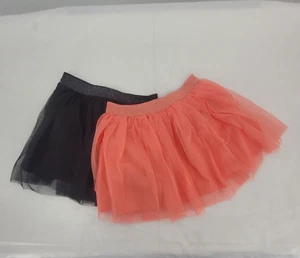 Spotted Zebra Girls TuTu Skirt Dance Play, Pack of 2, Black & Coral, Size 4T - Picture 1 of 10