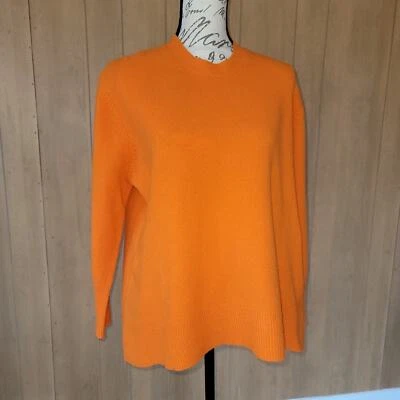 SANDRO PARIS Orange Crew Neck 100% Wool Sweater - Image 1 of 4