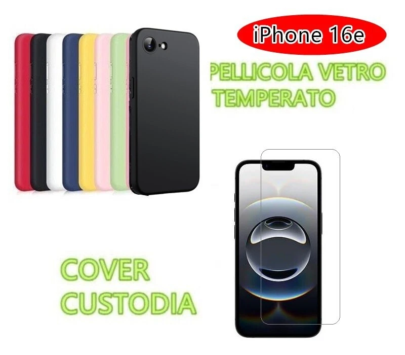 Cover Custodie Morbido Silicone Sottile TPU  Gomma per Apple iPhone 16e - Immagine 1 di 1