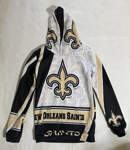 New Orleans Saints Teen Long Sleeve Pull Over Hoodie Jacket Size M 10-12 NFL - Picture 1 of 6