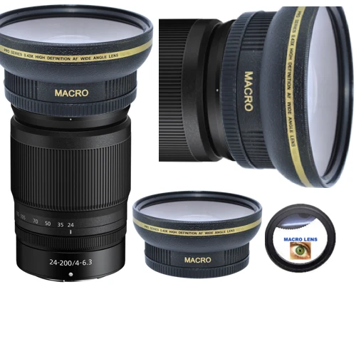 HD3 WIDE FISHEYE LENS + MACRO LENS FOR Nikon NIKKOR Z 24-200mm f/4-6.3 VR Lens - Image 1 of 4