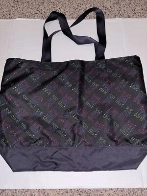 Victoria Secret Pink Weekender Tote Bag Black Top Zip Double Handles EUC - Image 1 of 4