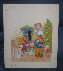 PORTADA DEL LIBRO DE LIBRO THE GET AONG GANG AND THE NAVIDAD LADRON PINTURA ARTE ORIGINAL 1984 - Imagen 1 de 4