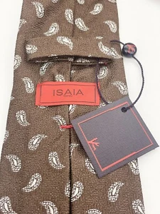NWT ISAIA 7-FOLD PAISLEY TIE MADE IN ITALY PAISLEY JACQUARD WEAVE — *SALE* - Picture 1 of 14