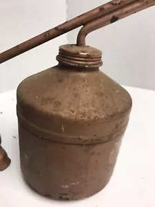 Lata de aceite vintage dorada con aire - Imagen 1 de 12