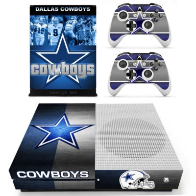 Xbox One S Console Controllers Skins Dallas Cowboys Blue Wrap Decals Stickers - Image 1 of 2
