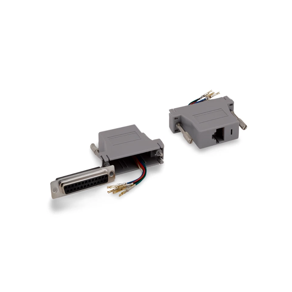 2in RJ45 to DB25 Female Modular Adapter - Gray - Image 1 of 1