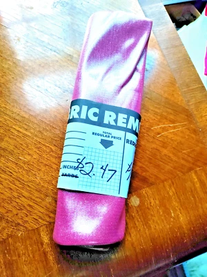 FABRIC REMNANT NOS LIGHT WEIGHT SOFT SYNTHETIC LOOKS LIKE SHINY PLASTIC 30" X 45 - Image 1 of 3