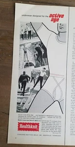 1966 Healthknit men's pac- knit fabric easy-care modern underwear active age ad - Picture 1 of 1