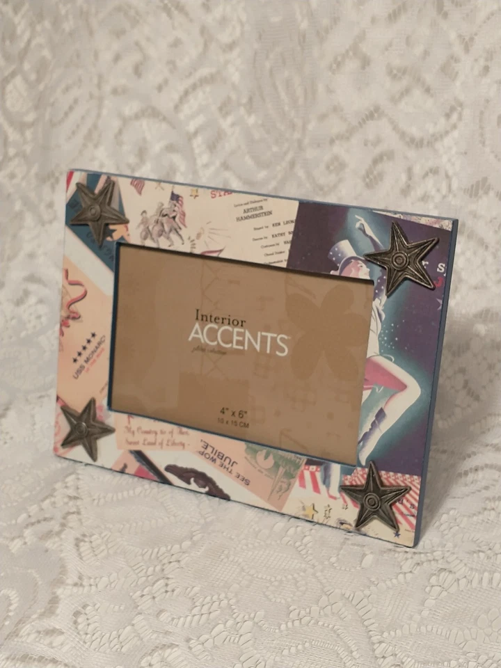 Patriotic Frame Interior Accents Jubilee Collection 4 x 6 picture  Frame tblcw1 - Image 1 of 4