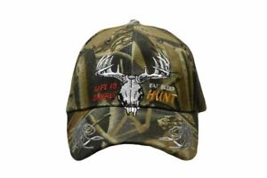 Life Is Simple Eat Sleep Hunt Deer Skull Camouflage Embroidered Cap Hat CAP908A