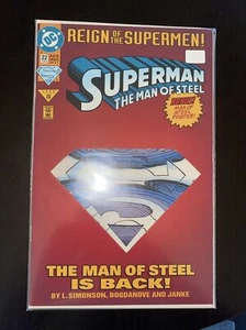 Superman: The Man of Steel #22 (1993) Die-Cut Cover with poster. New - Picture 1 of 1