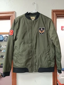 Roebuck & Co Bomber Jacket Size Kids Large (14/16) With Patches  - Picture 1 of 4