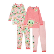 Disney Kids Star Wars Baby NWT Pink 4-Piece Pajama set