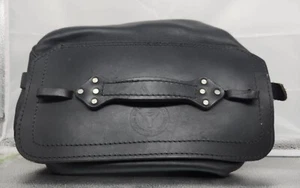 Leder Dopp Kit Single Motorrad Tasche Griff Reißverschluss Leatherworks Stockt - Bild 1 von 14