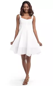 White By Nature 100% Soft Cotton Lined Summer Party Dress White Size S NWT - Picture 1 of 11