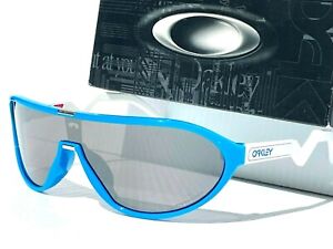 NEW Oakley CMDN Sapphire Blue White Shield PRIZM Black Lens Sunglasses 9467-07