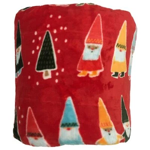 The Big One Soft Plush Oversized Red Christmas Gnomes Throw Blanket, 5 ft x 6 ft - Picture 1 of 2