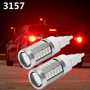 2X 3157 Red 33SMD 5630 Reverse Back Up/Tail/Brake/Stop/Turn LED Light Bulbs New