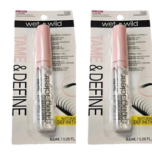 2x Máscara de pestañas transparente Wet n Wild 1114130 gel megaclear definición natural 0,28 fl oz - Imagen 1 de 5