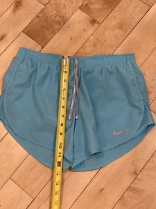 Nike Running Dri-Fit Shorts Women's Small Teal Blue Green Pull On Lined Elastic - Picture 1 of 5