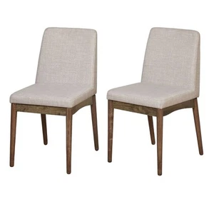 Set of 2 Element Dining Chairs Walnut - Buylateral - Picture 1 of 4