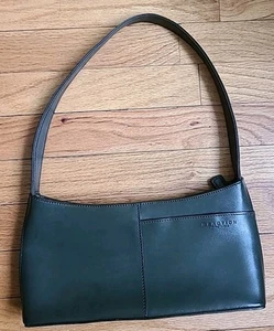 Vintage Kenneth Cole Reaction small shoulder bag-90s y2k Genuine Leather Green - Picture 1 of 13