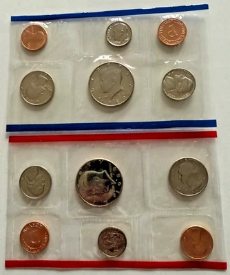 1989 P&D Mint Set Brilliant Uncirculated US with Envelope & COA (10 Coin Set) - Image 1 of 4