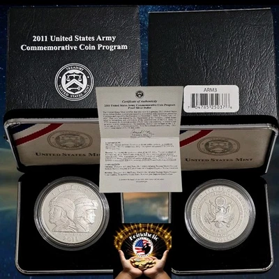 2011 Silver Proof United States Army Commemorative Coin Pulled From Storage  - Image 1 of 4