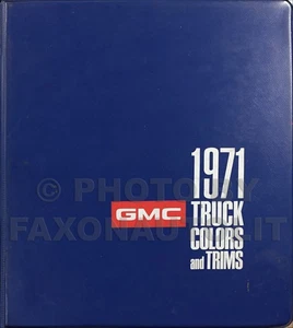 GMC 1971 color y molduras distribuidor álbum pintura tapicería combinaciones de colores - Imagen 1 de 2