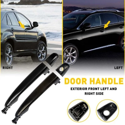 2X Manija de puerta delantera exterior negra para RX330 Lexus GX470 RX350 RX400h 2003-2009 Foto 1 de 4
