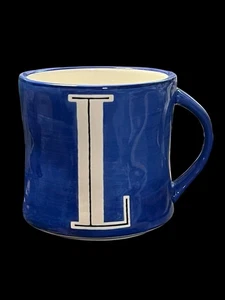 ANTHROPOLOGIE "Colorway Mia" Monogramm Tasse Buchstabe "L" blau - Bild 1 von 4