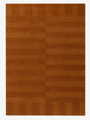 Burnt Orange Color Latest Modern Handmade Hand Tufted Rug 100% Wool Rug 9x15 - Image 1 of 3