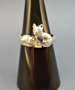 Sterling Silver 925 Cat Ring Size 6.5 3.1g - Picture 1 of 18
