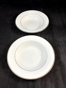 Grupo de 2 cuencos de sopa Mikasa Cameo Platinum - Imagen 1 de 7