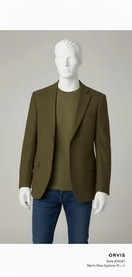 Blazer vintage anos 70 Orvis Tiroler lã de madeira alpaca azeitona Áustria LEIA tamanho informações - Imagem 1 de 4