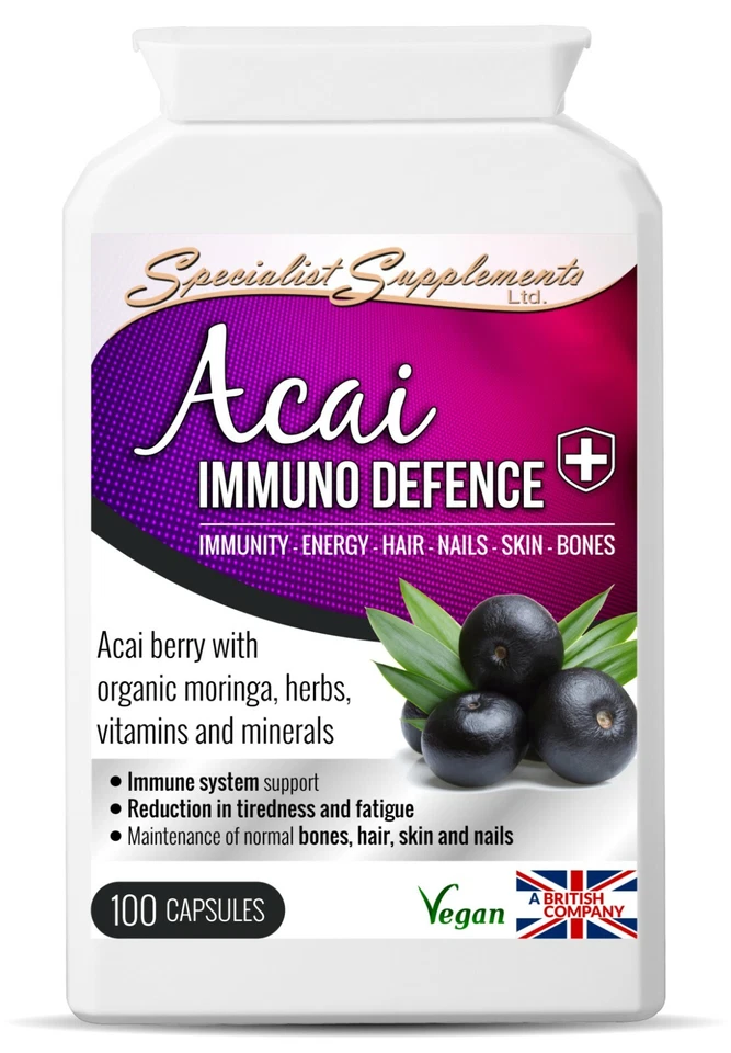 Acai Berry Immuno Defence 2-PACK 200 Capsules Resveratrol Grape Seed Pomegranate - Image 1 of 1